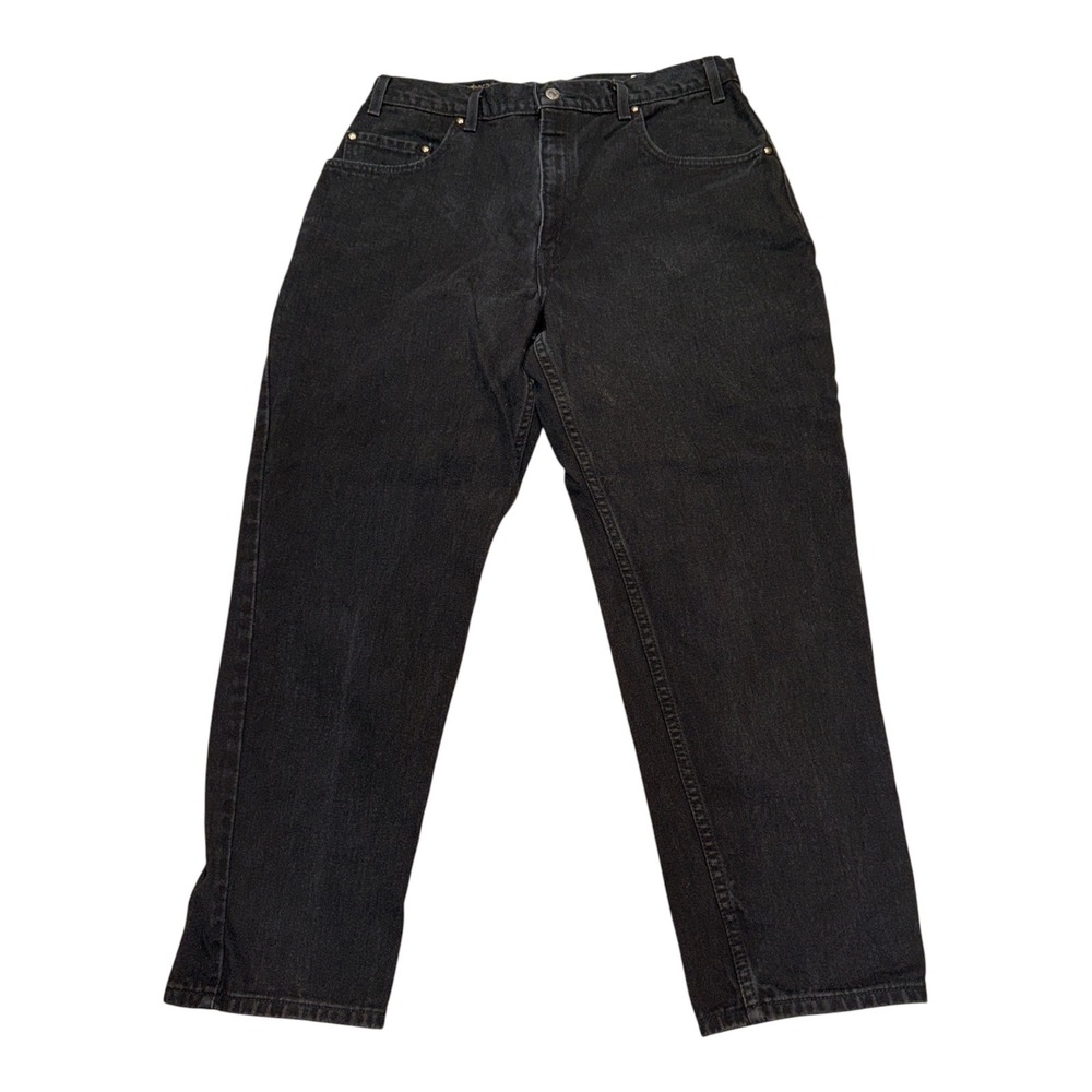 Vintage Levis 545 Loose Fit Jeans Black Mens TAG 36x29 ACTUAL 34x29 Faded Y2K